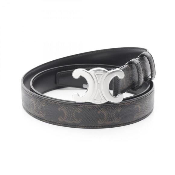 CELINE Black Leather Belt - Picture 1 of 5